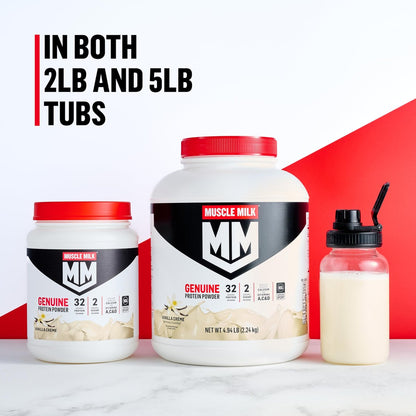 Muscle Milk Genuine Protein Powder, Cookies 'N Crème, 1.93 Pounds, 13 Servings, 32g Protein, 3g Sugar, Calcium, Vitamins A, C & D, NSF Certified for Sport, Energizing Snack, Packaging May Vary