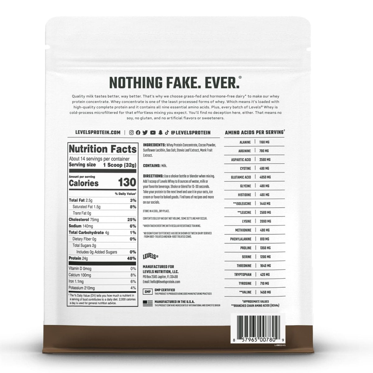 Levels Grass Fed Whey Protein Powder, No – Easy to Mix: Blends smoothly with water or milk for a quick and – Image 5