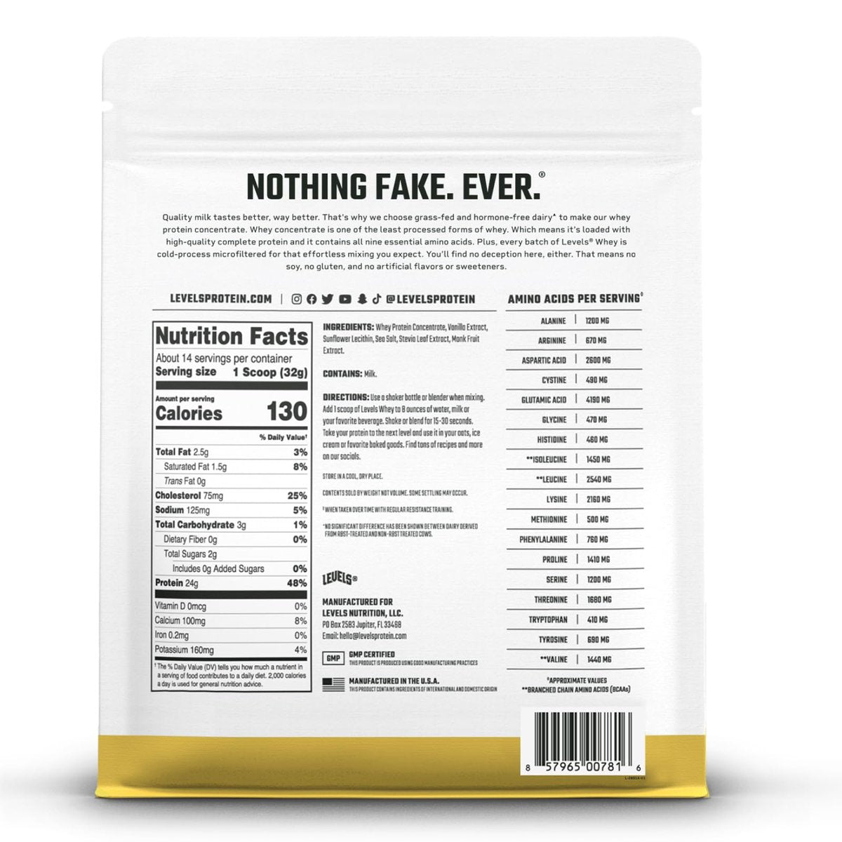 Levels Grass Fed Whey Protein Powder, No – Category: Whey Protein – Image 8