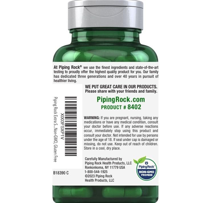 Piping Rock Pygeum Supplement | 200 Capsules | Extra Strength | for Men and Women | Pygeum Africanum Bark Extract | Non-GMO, Gluten Free - görsel 9