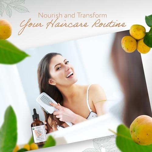 HBNO Organic Marula Oil - Huge 4 oz (120ml) Value Size - USDA Certified Organic Marula Seed Oil, Cold Pressed for Face, Body, Lips, Shampoo & Conditioner - görsel 2
