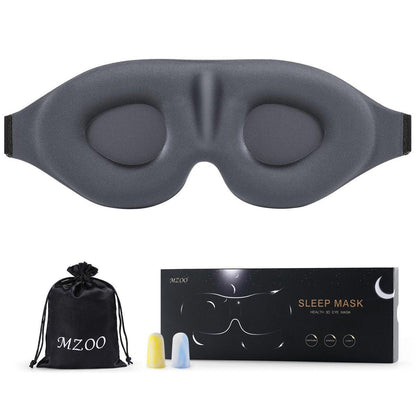 MZOO Luxury Sleep Eye Mask for Side Sleeper Men Women, Zero Eye Pressure 3D Sleeping Mask, Light Blocking Patented Design Night Blindfold, Soft Eye Shade Cover for Travel, Purple