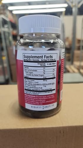 Viteey Beet Root Gummies 4000mg [from 80mg of 50:1 Extract] with Tart Cherry - for Healthy Blood Pressure Support - Vegan, Gelatin Free, Gluten Free - Tasty Chewable Berry Beet Flavored Gummy - 60 Count - görsel 15