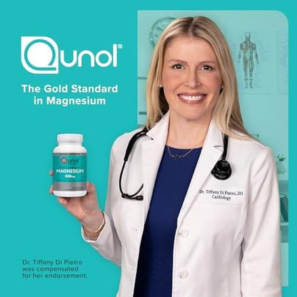 Qunol Magnesium Capsules 420mg, High Absorption Magnesium Supplement, Extra Strength, Bone and Muscle Health Supplement, 120 Count