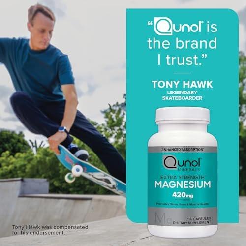 Qunol Magnesium Capsules 420mg, High Absorption Magnesium Supplement, Extra Strength, Bone and Muscle Health Supplement, 120 Count - görsel 11