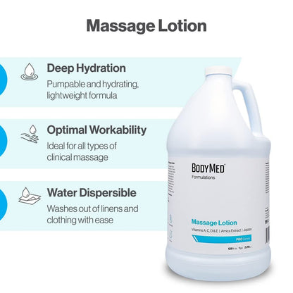 BodyMed Formulations Massage Lotion, 8 oz. – Fragrance-Free, All-Natural Lotion for Massage Therapy – Leaping Bunny Certified – with Arnica Extract & Jojoba – Non-Staining, & Paraben Free