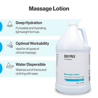 BodyMed Formulations Massage Lotion, 8 oz. – Fragrance-Free, All-Natural Lotion for Massage Therapy – Leaping Bunny Certified – with Arnica Extract & Jojoba – Non-Staining, & Paraben Free