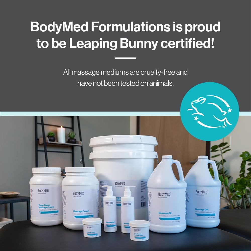 BodyMed Formulations Massage Lotion, 8 oz. – Fragrance-Free, All-Natural Lotion for Massage Therapy – Leaping Bunny Certified – with Arnica Extract & Jojoba – Non-Staining, & Paraben Free - görsel 3