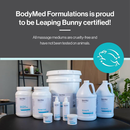 BodyMed Formulations Massage Lotion, 8 oz. – Fragrance-Free, All-Natural Lotion for Massage Therapy – Leaping Bunny Certified – with Arnica Extract & Jojoba – Non-Staining, & Paraben Free