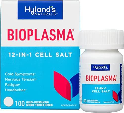 Hyland's Bioplasma Cell Salts Tablets, Natural Homeopathic Combination of Cell Salts Vital to Cellular Function, For Cold Symptoms, Nervous Tension, Fatigue and Headaches, 100 Count - görsel 10