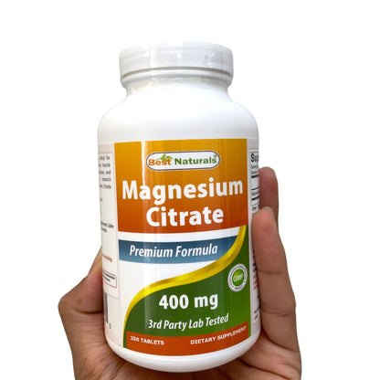 Best Naturals Magnesium Citrate (Citrato de – High Potency: 400 mg of elemental magnesium per two-tablet serving – Image 14