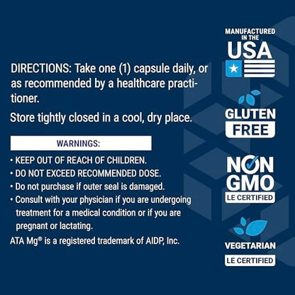 Life Extension Calm-Mag, Magnesium Acetyl taurinate, Daily Stress Management Formula, Supports Calmness and Relaxation, Gluten-Free, Non-GMO, Vegetarian, 30 Capsules
