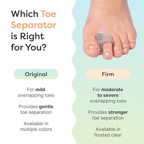 ZenToes Gel Toe Separators for Overlapping Toes, Bunions, Big Toe Alignment, Corrector and Spacer – 4 Pack (Glitter) - görsel 16