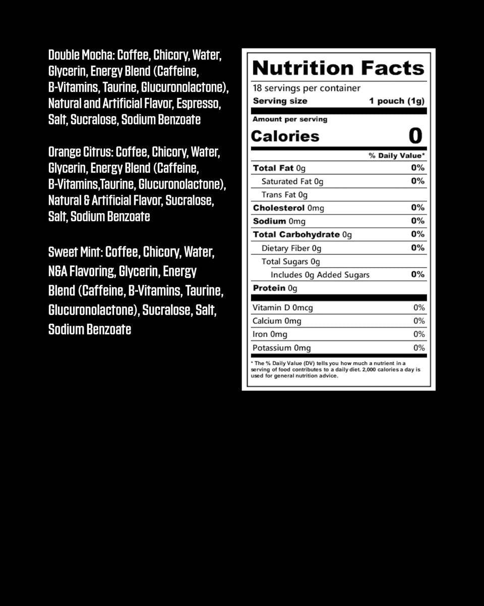 Grinds Coffee Pouches 18 Per Can | 3 Can Energy Sampler | Double Mocha, Sweet Mint, Orange Citrus | Caffeine Pouches | Portable Energy | No Crash, No Jitter | B-Vitamins | Focus | Sugar Free - görsel 3