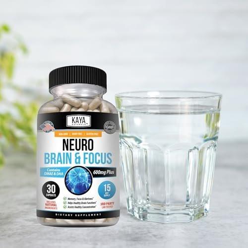 Kaya Naturals - Neuro Brain for Memory & Focus - Nootropic Energy Capsule - Nootropic Brain Support Supplement - Focus & Concentration & Learning Accuracy - Cognitive Function - 30 Count - görsel 14