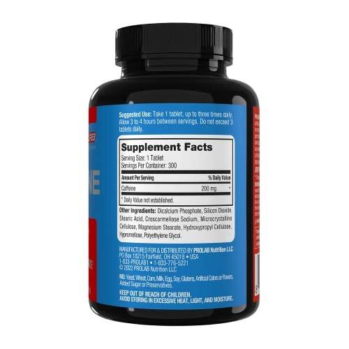 ProLab Caffeine Tablets 200mg - 300ct | Energy Support, Helps Enhance Endurance & Mental Focus, Reduce Fatigue, Pre-Workout, Extra Strength - görsel 2