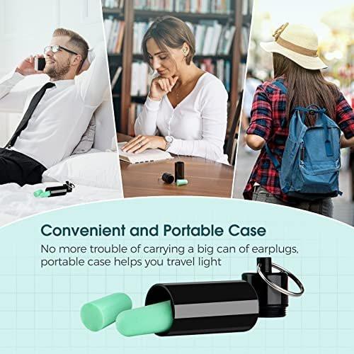 Ultra Soft Ear Plug for Sleeping, 120 PCs High Noise Cancelling Earplug with Aluminum Case, Industrial-Grade Hearing Protection Earplug for Snoring/Working/Studying/Side Sleeper, Slow Rebound - görsel 12