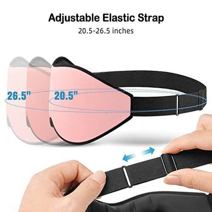 LitBear Sleep Masks for Women, Sleep Eye Mask for Sleeping, Comfortable Night Sleeping Mask, Soft Contoured Eye Cover for Sleeping with Elastic Strap for Side Sleeper Flying Shift Worker Light Sleeper