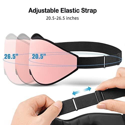 LitBear Sleep Masks for Women, Pink Eye Mask for Sleeping, Comfortable Night Sleeping Mask, Soft Contoured Eye Cover for Sleeping with Elastic Strap for Side Sleeper Men Flying Shift Worker - görsel 1