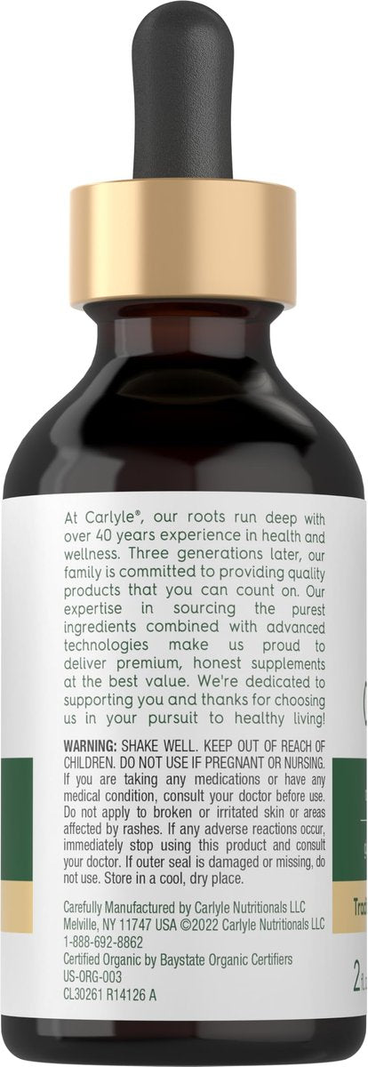 Carlyle Organic Oil of Oregano Liquid Drops - 2 fl oz - 1 Year Supply | Vegan Herbal Supplement | Non-GMO, Gluten Free - görsel 5