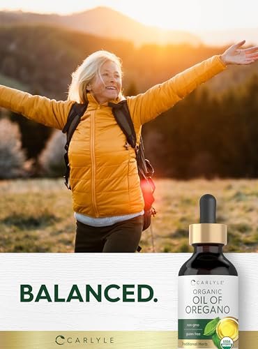 Carlyle Organic Oil of Oregano Liquid Drops - 2 fl oz - 1 Year Supply | Vegan Herbal Supplement | Non-GMO, Gluten Free