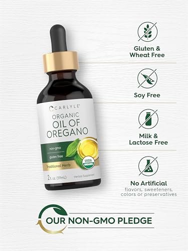 Carlyle Organic Oil of Oregano Liquid Drops - 2 fl oz - 1 Year Supply | Vegan Herbal Supplement | Non-GMO, Gluten Free - görsel 10