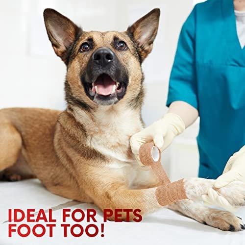 HEALQU Self Adhesive Bandage Wrap – 4" x 5 Yard, 12 Rolls Cohesive Tape for Athletic & Sports - Self Adherent Medical Tape, Flexible, Waterproof Elastic Bandages for Wrist & Ankle Vet Wrap for Dogs - görsel 12
