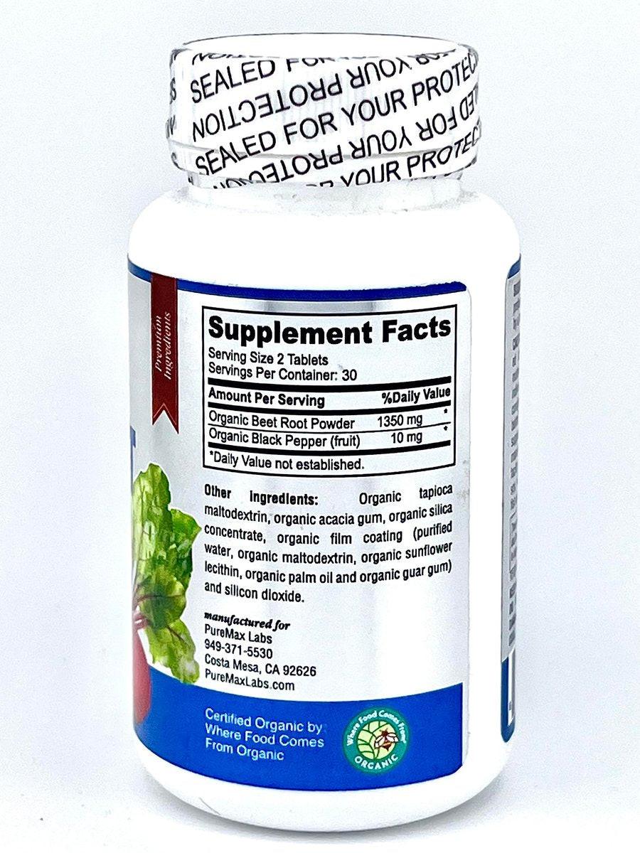 YUMMYVITE Organic Beet Root Powder Tablets - 1350mg with Black Pepper for Faster Absorption - Boosts Nitric Oxide for Energy and Stamina - 60 Tablets - görsel 6
