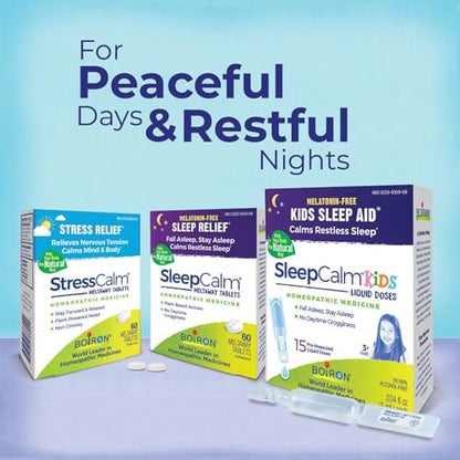 Boiron SleepCalm On The Go Sleep Aid for Deep, Relaxing, Restful Nighttime Sleep - Melatonin-Free and Non Habit-Forming - 80 Count (Pack of 2)