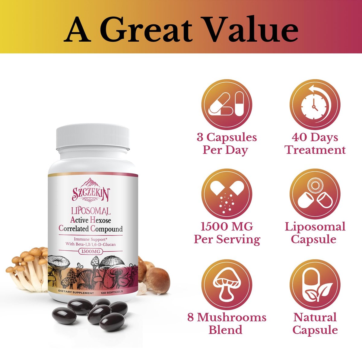 1500mg Liposomal Active Hexose Correlated – Liposomal Delivery: Liposomal technology enhances absorption, ensuring – Image 8