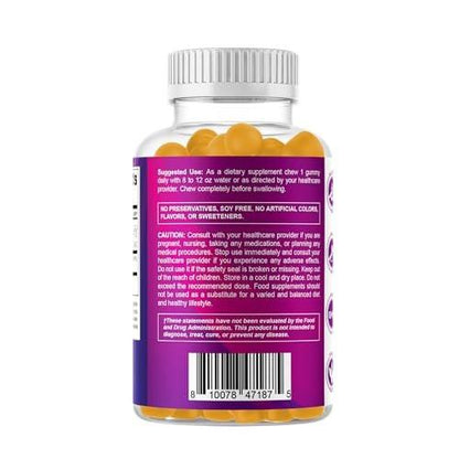 Vitamatic Folic Acid Gummies 1000 mcg (1 mg) – Vitamin B9 (1667 mcg DFE) – Sugar Free – Prenatal & Cellular Health Support – Natural Orange Flavor – Vegan, Non-GMO – 120 Gummies (120 Servings)