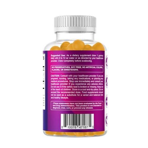 Vitamatic Folic Acid Gummies 1000 mcg (1 mg) – Vitamin B9 (1667 mcg DFE) – Sugar Free – Prenatal & Cellular Health Support – Natural Orange Flavor – Vegan, Non-GMO – 120 Gummies (120 Servings) - görsel 4