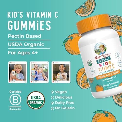 MARYRUTH'S Kids Vitamin C Gummies | Immune Support & Overall Health | USDA Organic | Vegan | Non-GMO | 60 Servings - görsel 15