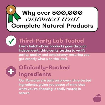 Complete Natural Products Organic D-Mannose & Cranberry Capsules 520mg | 100 Count | Plant-Based UT Support | Vegan, Non-GMO, Kosher, Gluten-Free