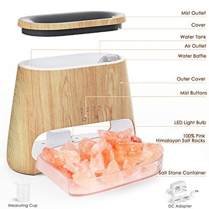 SALKING 2-in-1 Ultrasonic Essential Oil – Auto-Off Safety Function: Automatically shuts off when water runs out, – Image 4