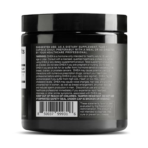 Toniiq Ultra High Strength DHEA 25mg Supplement for Men - 99%+ Highly Purified and Bioavailable Micronized DHEA Supplement for Women and Men - DHEA 25 mg - 180 Capsules - görsel 10