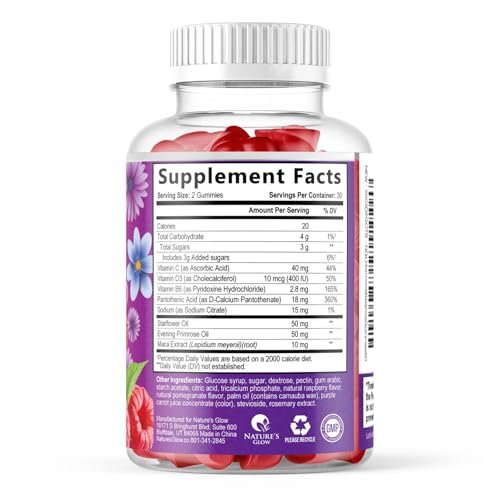 Menopause Supplement for Women - Complete Multi-Benefit Menopause Relief Gummy for Mild Hot Flashes & Night Sweats, Natural Balance & Energy Support, Menopausal Vitamins, Gluten Free - 60 Gummies - görsel 5