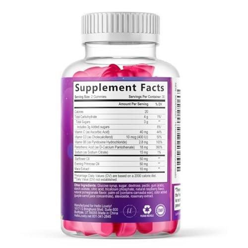 Hello Lovely! Menopause Supplements for Women - Complete Natural Mild Hot Flashes & Night Sweats Support, Multi Benefit Menopause Relief Gummy, Support for Balance & Energy, Gluten-Free & Non-GMO - 60 Gummies - görsel 16