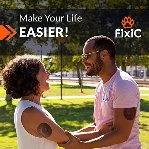 Fixic Freestyle Adhesive Patch 25 PCS – Good for Libre 1, 2, 3 & Plus – Enlite – Guardian – NO Glue in The Center of The Patch – Pre-Cut Back Paper – Long Fixation for Your Sensor! (Coffee) - görsel 12