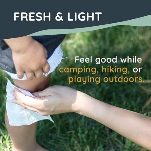 Venture Wipes Natural Mosquito Repellent Wipes - Travel Size Bug & Insect Repellent Wipes w/Citronella, Peppermint & Rosemary - DEET-Free Mosquito Repellant for Travel, Outdoor & Patio- 15 Count Bag - görsel 1