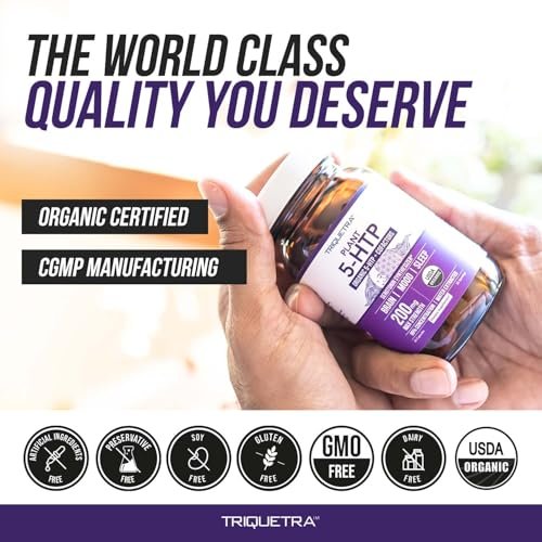 Organic 5-HTP - 200 mg | 99% 5HTP Concentration, Plus Cofactor Vitamin B6 & Lion’s Mane | Water Extracted from Organic Griffonia Seeds | Supports Mood, Cognition & Sleep (60 Capsules | 30 Servings) - görsel 7