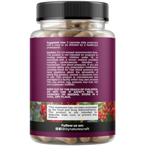High Strength Hawthorn Berry Capsules - Pure Antioxidant Hawthorn Berry Supplement with Leaf & Flower Extract 4:1 for Healthy Heart & Digestion - Energy Support for Men & Women - 240 Count Pack - görsel 9