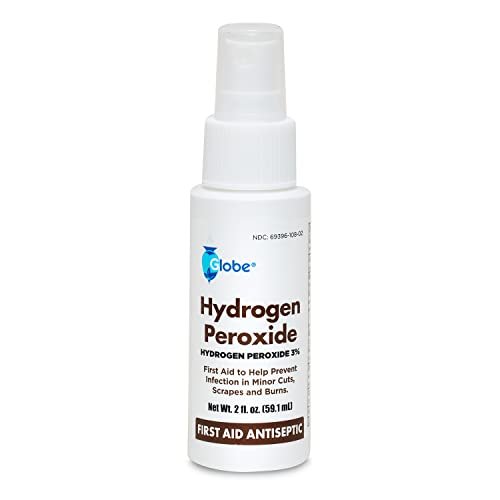 Globe Hydrogen Peroxide 3% First Aid Antiseptic Topical Solution USP Spray Bottle, 2 Fl. Oz Convenient Pump Spray Bottle - görsel 8