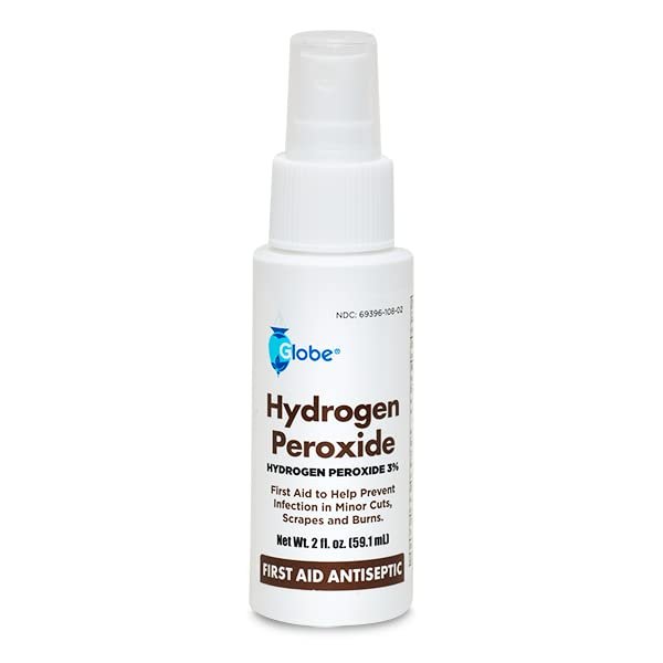 (3 Pack) Globe Hydrogen Peroxide 3% First Aid Antiseptic Topical Solution USP Spray Bottle, 2 Fl. Oz Convenient Pump Spray Bottle - görsel 8
