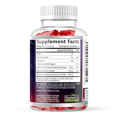 Joint Support Supplement - Extra Strength Glucosamine Gummy Supports Joints Health & Flexibility for Back, Knees, Hands - Natural Vitamin E Immune Support - Best Gummies for Women & Men - 120 Gummies