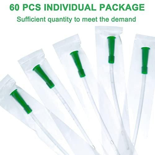 Nuanchu PVC Replacement Tubings Supplies Tubes Kit Clear Replacements Hose with Flexible Rounded End for Smooth Insert (14 FR, 60 Pieces) - görsel 7