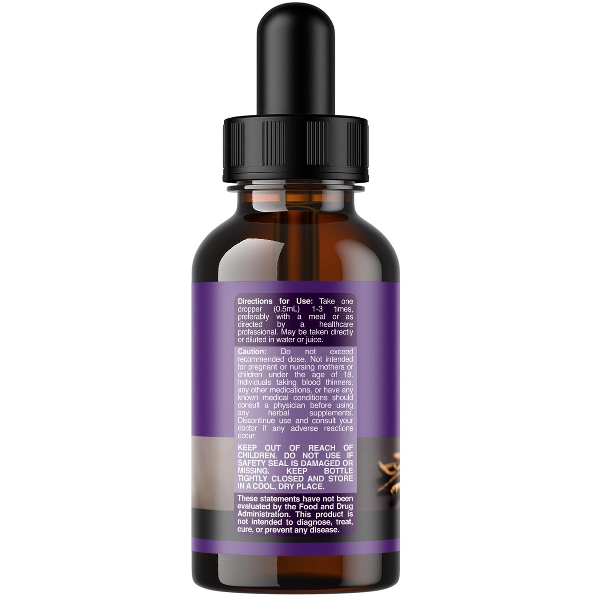 USDA Organic Ashwagandha Liquid Drops - Ashwagandha Root Extract for Stress and Mood Support - Delicious Pure Adaptogen Drops for Adults - Alcohol-Free Herbal Tinctures for Rest - 1 Fl Oz - görsel 4