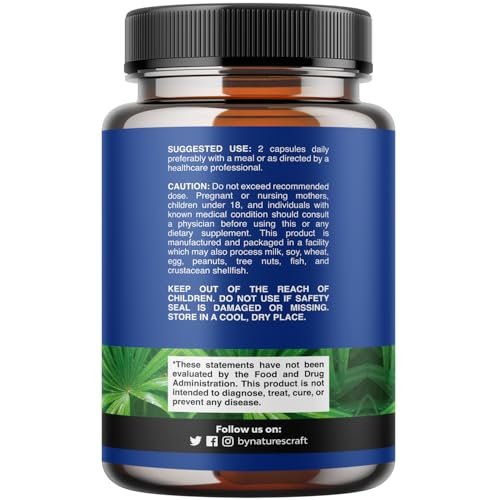Natures Craft Saw Palmetto for Men with Beta Sitosterol - Saw Palmetto Extract Prostate Health Supplement for Men Bladder Control and Prostate Support - Restoring Hair Supplement - 100 Count - görsel 15