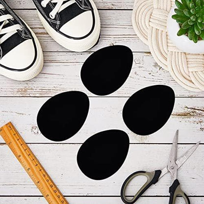 Jecery 36 Pcs Suede Soles for Dance Shoes Non Slip Shoe Pads on Bottom of High Heeled Shoes Protectors Adhesive for Women (Black)