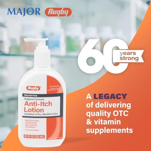 Rugby Anti-Itch Lotion - Camphor 0.5% - Menthol 0.5% - Cools and Soothes - 7.5 Fl Oz - görsel 7